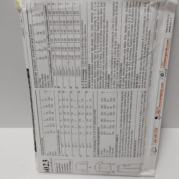 Sewing Pattern Boy Pant Long Sleeve Shirt Button Down Shirt Uncut Size 4-9 #6023 - Picture 2 of 2